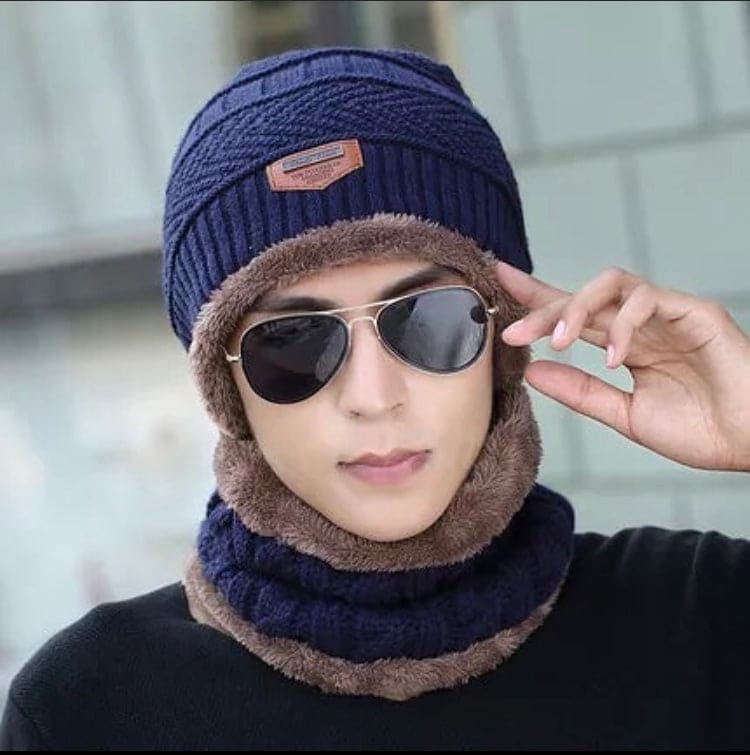 New Beanie Hat, Skin Cap & Scarf Set, New Coral Fleece Scarf, Men Wool Scarf Caps, Winter Beanies for Men New Beanie Hat, Skin Cap & Scarf Set, New Coral Fleece Scarf, Men Wool Scarf Caps, Winter Beanies for Men